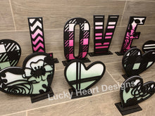 Load image into Gallery viewer, Love &amp; Hearts Standing File SVG, glowforge, valentines day
