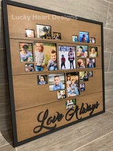 Load image into Gallery viewer, Heart Collage Shiplap Frame File SVG, Glowforge Picture Frame
