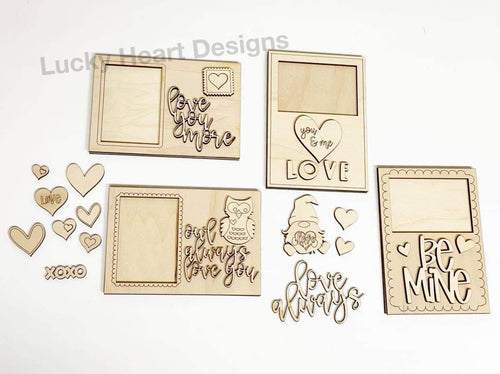 Valentines Photo Frames Kit File SVG, Glowforge craft