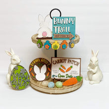 Load image into Gallery viewer, Easter Tiered Tray File SVG, Bunny Tier Tray Glowforge, Lucky Heart Designs
