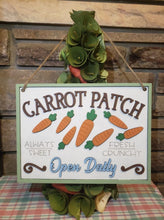 Load image into Gallery viewer, Carrot Patch Easter Sign DIY Kit File SVG, Glowforge decor
