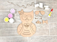 Load image into Gallery viewer, Valentines Standing Owl Kit File SVG, Glowforge
