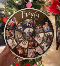 Load image into Gallery viewer, Round Circle Collage Frame File SVG, Glowforge picture frame

