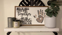 Load image into Gallery viewer, Family Handprint Sign File SVG, Glowforge
