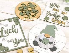 Load image into Gallery viewer, Lucky St. Patrick&#39;s Day Tiered Tray File SVG, Glowforge Tier Tray Lucky, LuckyHeartDesignsCo
