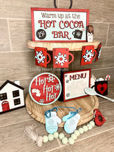 Load image into Gallery viewer, Hot Cocoa Tiered Tray File SVG, Hot Chocolate, Tier Tray, glowforge decor, Lucky Heart DesignsCo
