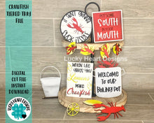 Load image into Gallery viewer, Crawfish Boil Tiered Tray File SVG, Glowforge, Tier Tray
