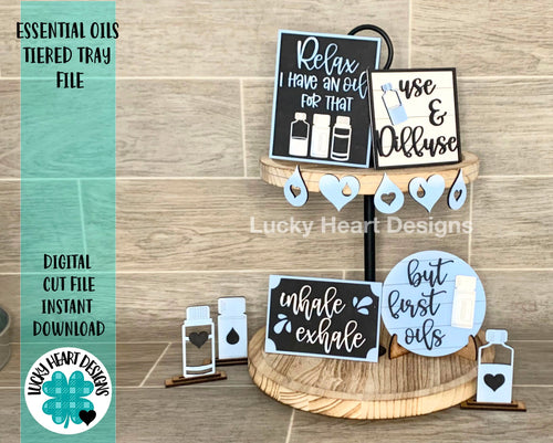 Essential Oils Tiered Tray File SVG, Glowforge Tier Tray