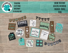 Load image into Gallery viewer, Tiered Tray Year Round Quote Bundle File SVG, Glowforge Tier Tray, Family, Home
