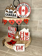 Load image into Gallery viewer, Canada Tiered Tray File SVG, Glowforge Laser, Canadian Sign, LuckyHeartDesignsCo
