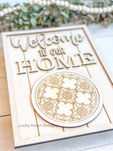 Load image into Gallery viewer, Backer Boards for Interchangeable Shiplap Rounds File SVG, Glowforge Laser, Welcome sign, Home Sweet Home Sign, LuckyHeartDesignsCo
