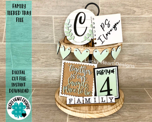 Family Tiered Tray file SVG