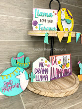 Load image into Gallery viewer, Llama Tiered Tray File SVG, Glowforge Laser, LuckyHeartDesignsCo
