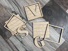 Load image into Gallery viewer, Shiplap Letter Tiles File SVG, Scrabble, Glowforge Laser, LuckyHeartDesignsCo
