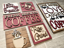 Load image into Gallery viewer, Coffee Wall Collage File SVG, Sign Glowforge Laser, LuckyHeartDesignsCo
