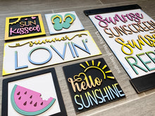 Load image into Gallery viewer, Summer Wall Collage File SVG, Glowforge Sign, LuckyHeartDesignsCo
