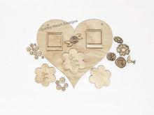 Load image into Gallery viewer, Mother&#39;s Day Heart Floral Door Hanger File SVG, Glowforge Laser, LuckyHeartDesignsCo
