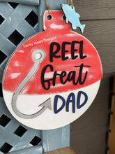 Load image into Gallery viewer, Reel Great Dad Father&#39;s Day File SVG, Glowforge Laser, Craft Kit Gift, LuckyHeartDesignsCo
