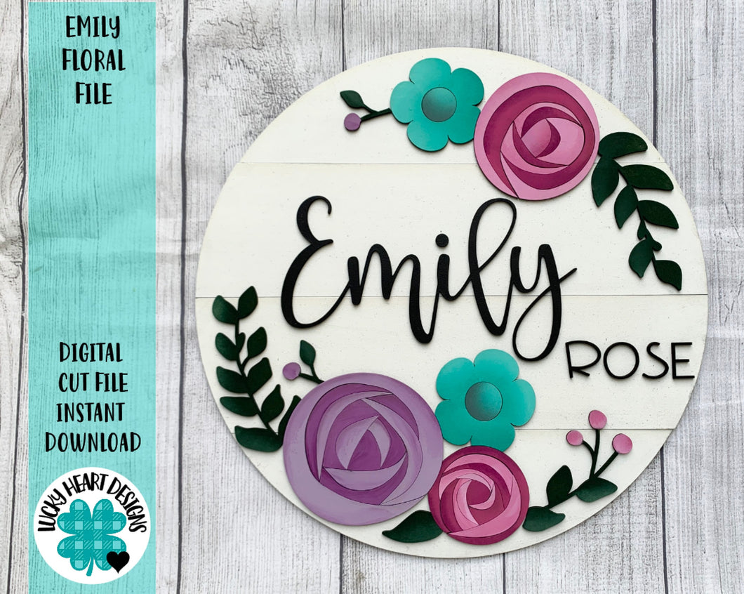 Emily Floral File SVG