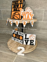 Load image into Gallery viewer, Basketball Tiered Tray File SVG, Sports Tier Tray Glowforge, LuckyHeartDesignsCo
