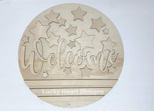 Load image into Gallery viewer, Patriotic Door Hanger File SVG, USA 4th of July America, Glowforge Laser, Lucky Heart DesignsCo
