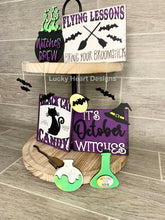 Load image into Gallery viewer, Witches Tiered Tray File SVG, Halloween Tier Tray, Glowforge Laser, LuckyHeartDesignsCo
