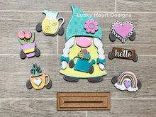 Load image into Gallery viewer, Standing Gnome Girl File SVG, Glowforge Laser, LuckyHeartDesignsCo
