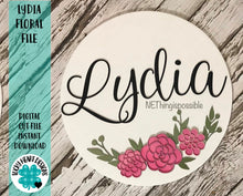 Load image into Gallery viewer, Lydia Floral File SVG, glowforge flower

