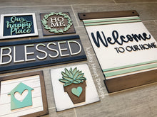 Load image into Gallery viewer, Home Wall Collage File SVG, Glowforge Sign, LuckyHeartDesignsCo
