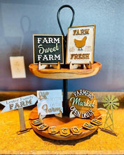 Load image into Gallery viewer, Farm Tiered Tray File SVG, Glowforge Tier Tray Farmhouse Decor
