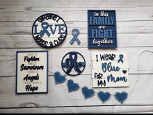 Load image into Gallery viewer, Cancer Awareness Tiered Tray File SVG, Glowforge Fundraiser
