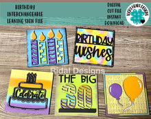 Load image into Gallery viewer, Birthday Leaning Ladder File SVG, Tiered Tray Glowforge, LuckyHeartDesignsCo
