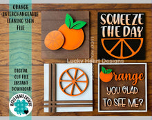 Load image into Gallery viewer, Orange Leaning Ladder File SVG, Glowforge Tiered Tray Signs, LuckyHeartDesignsCo

