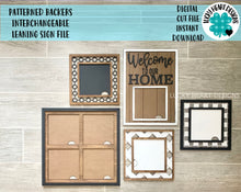 Load image into Gallery viewer, Patterned Backers For The Leaning Ladder Inserts File SVG, Glowforge, LuckyHeartDesignsCo
