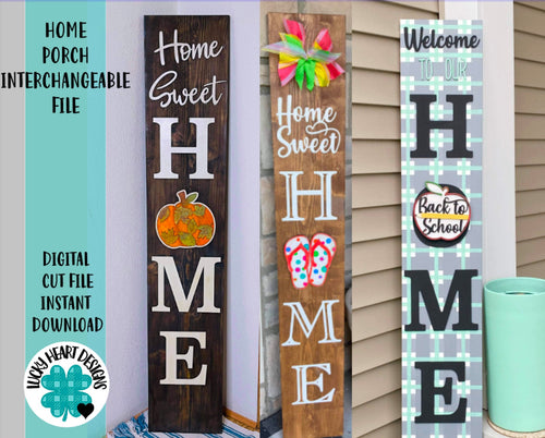 Home Porch Interchangeable File SVG, Glowforge, LuckyHeartDesignsCo
