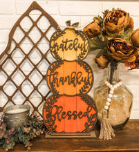 Load image into Gallery viewer, Stacking Standing Pumpkins File SVG, Fall Glowforge, LuckyHeartDesignsCo
