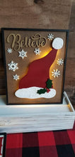 Load image into Gallery viewer, Lighted Christmas Signs File SVG, Holiday Decor Glowforge, LuckyHeartDesignsCo
