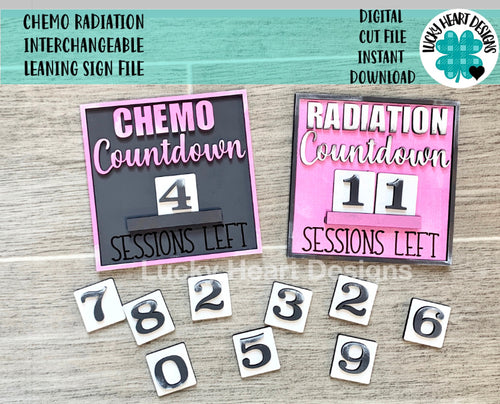 Chemo Radiation Countdown Leaning Ladder File SVG, Cancer Glowforge, LuckyHeartDesignsCo