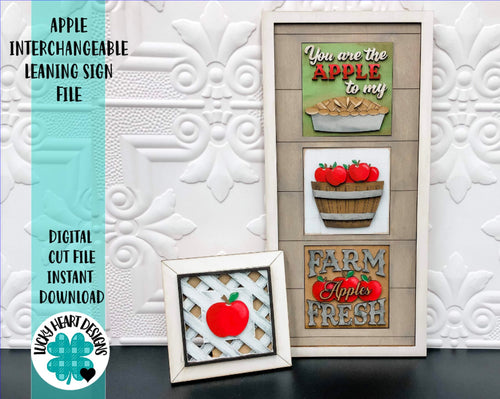 Apple Leaning Ladder File SVG, Tiered Tray File, Glowforge LuckyHeartDesignsCo