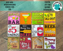 Load image into Gallery viewer, Beer Margarita Wine Leaning Ladder File SVG, Glowforge Tiered Tray, LuckyHeartDesignsCo
