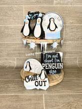 Load image into Gallery viewer, Penguin Tiered Tray File SVG, Winter Tier Tray, Glowforge, LuckyHeartDesignsCo

