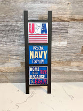 Load image into Gallery viewer, Hero Military Interchangeable Leaning Sign File SVG, Tiered Tray Glowforge, LuckyHeartDesignsCo
