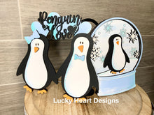 Load image into Gallery viewer, Penguin Tiered Tray File SVG, Winter Tier Tray, Glowforge, LuckyHeartDesignsCo
