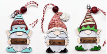 Load image into Gallery viewer, Gnome Christmas Ornament File SVG, Gnomie Glowforge, LuckyHeartDesignsCo
