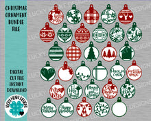 Load image into Gallery viewer, Christmas Ornament Bundle File SVG, Glowforge, LuckyHeartDesignsCo
