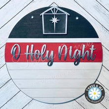 Load image into Gallery viewer, Christian Holiday Door Hanger Complete DIY KIT File SVG, Christmas Sign Glowforge, LuckyHeartDesignsCo
