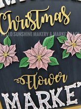 Load image into Gallery viewer, Poinsettia Christmas Flower Door Hanger File SVG, Glowforge, LuckyHeartDesignsCo
