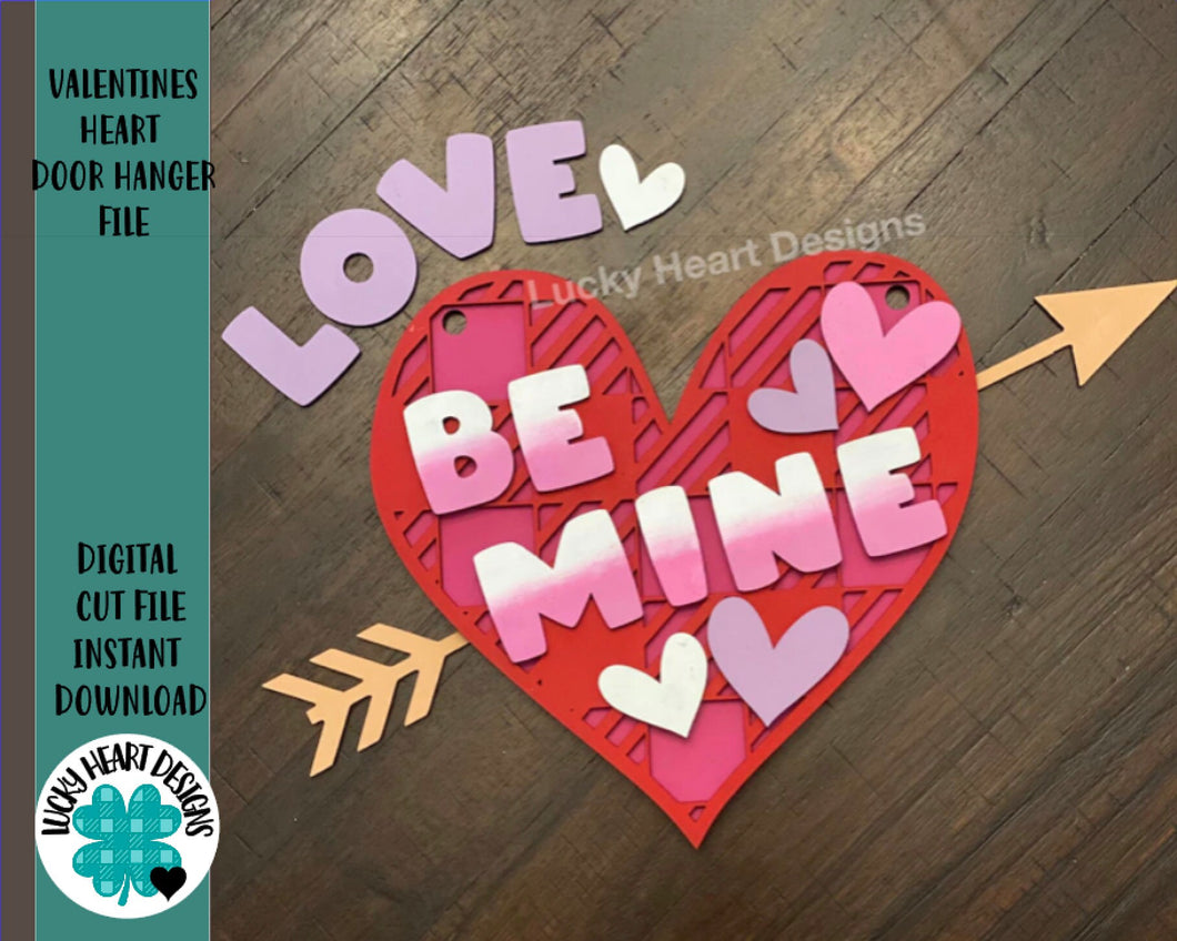 Valentines Heart Craft Kit File SVG, DIY Glowforge love