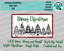 Load image into Gallery viewer, Holiday Christmas Tree Sign File SVG, Glowforge, LuckyHeartDesignsCo
