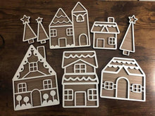 Load image into Gallery viewer, Standing Gingerbread house village file svg
